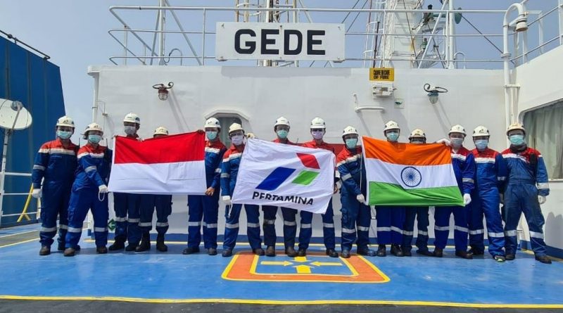 Berlabuh di India, Kapal MT Gede Milik PIS Loading Perdana di Pelabuhan Internasional