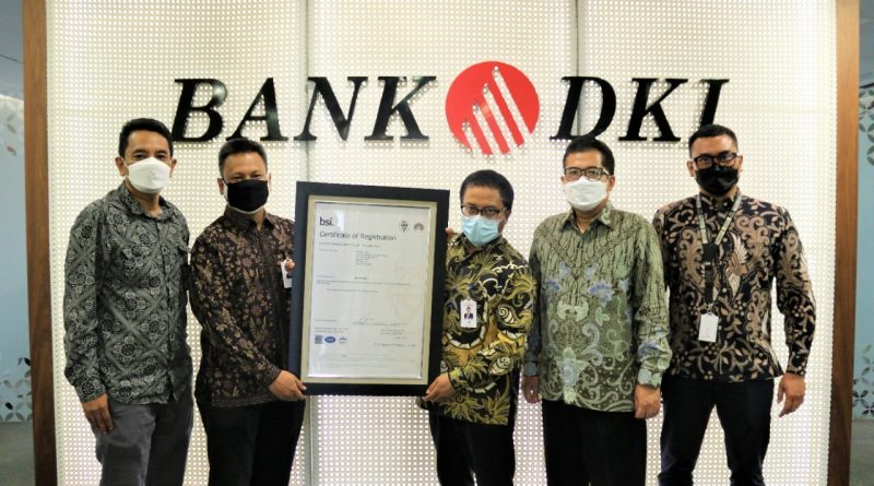 Bank DKI Terima Sertifikat Sistem Manajemen ISO 9001:2015. Wujud komitmen Peningkatan kualitas layanan